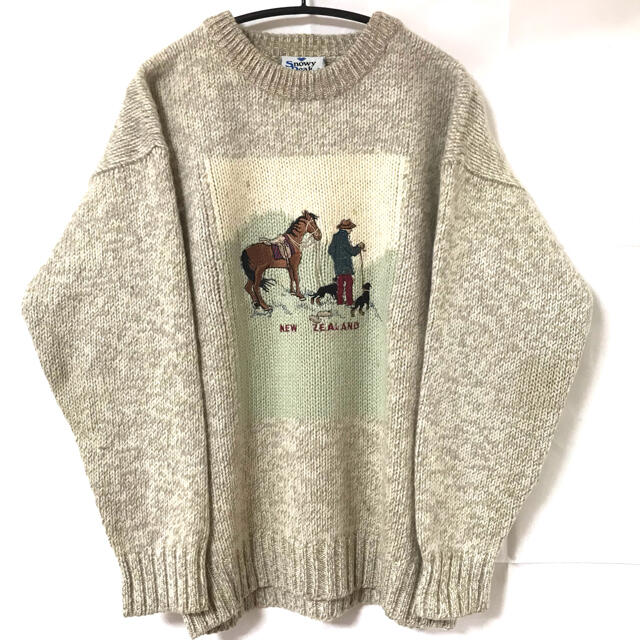 90s ヴィンテージ  ビンテージ　古着　ニット　刺繍 メンズのトップス(ニット/セーター)の商品写真