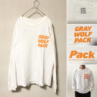 ロットワイラー(ROTTWEILER)の完売品❗️日本製 ROTTWEILER GRAY WOLF PACK ロンT 白(Tシャツ/カットソー(七分/長袖))