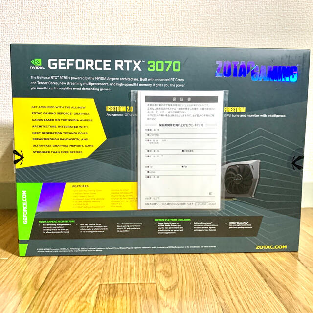 【新品】ZOTAC GeForce RTX3070 Twin Edge OC