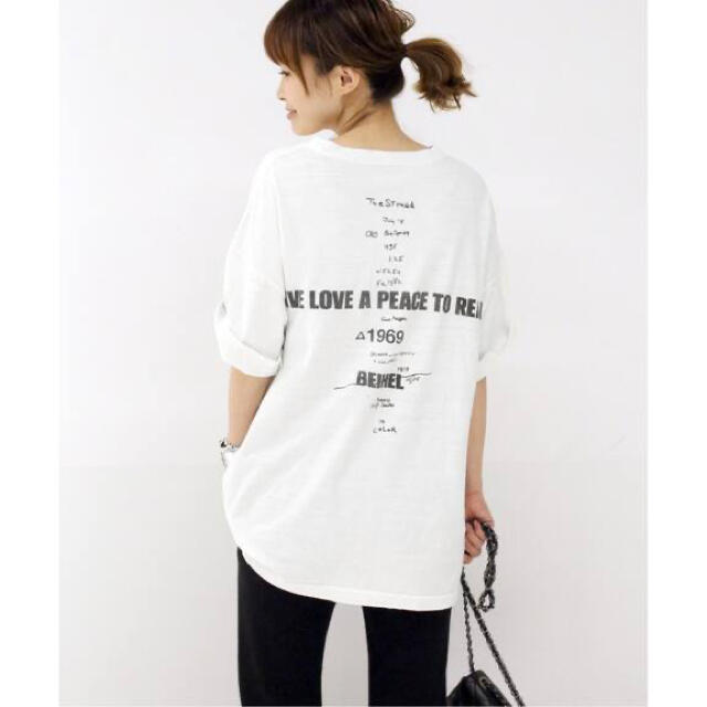 DEUXIEME CLASSE(ドゥーズィエムクラス)のDeuxieme Classe LOVE A PEACE バックプリントTシャツ レディースのトップス(Tシャツ(半袖/袖なし))の商品写真