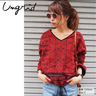 アングリッド(Ungrid)の【新品】アングリッドUNGRID メッシュエンブロイダリーブラウス(シャツ/ブラウス(長袖/七分))