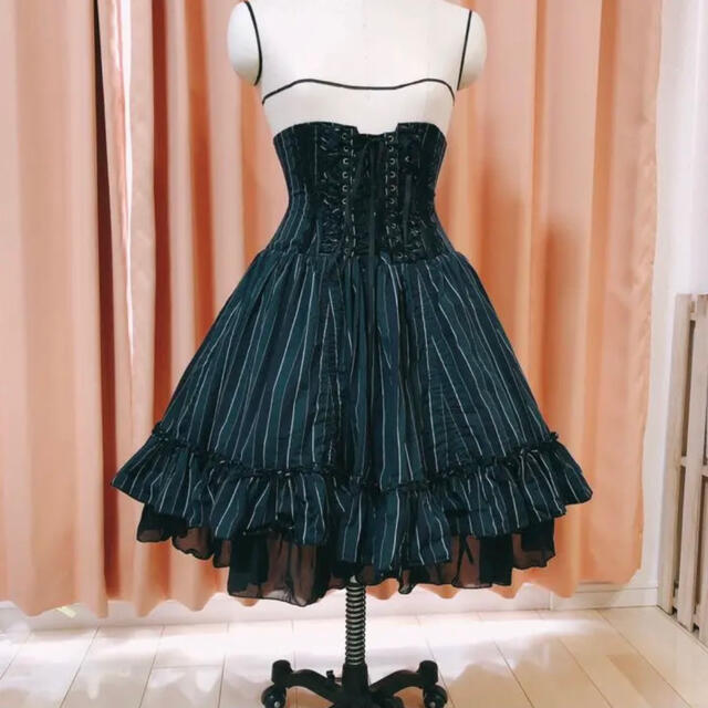 安心の関税送料込み 【送料込】ATELIER-PIERROT コルセットスカート 紺
