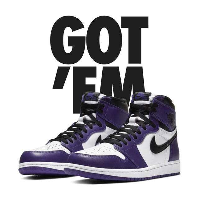 【ほぼ新品の最安値】NIKE AIR JORDAN 1 COURT PURPLE