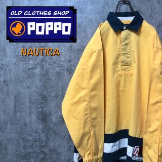 ノーティカ(NAUTICA)のノーティカ☆セーリングボックス刺繍ロゴマルチラインプルオーバーシャツ 90s(シャツ)