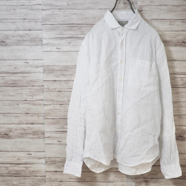 MARGARET HOWELL(マーガレットハウエル)のMargaret Howell 11SS Linen Stripe Shirt メンズのトップス(シャツ)の商品写真