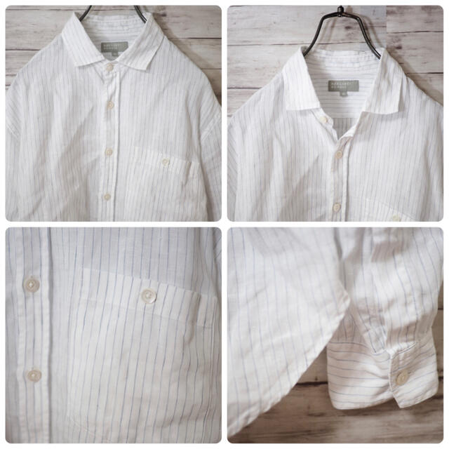 MARGARET HOWELL(マーガレットハウエル)のMargaret Howell 11SS Linen Stripe Shirt メンズのトップス(シャツ)の商品写真