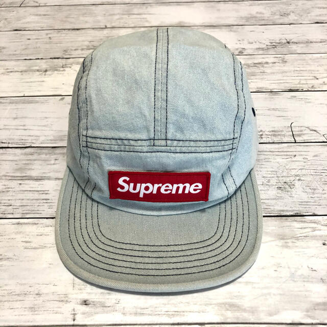シュプリーム supreme キャンプキャップ cap デニム キャップ 水色