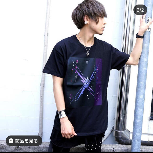 MILKBOY(ミルクボーイ)のKINGLYMASK 黒 Tシャツ メンズのトップス(Tシャツ/カットソー(半袖/袖なし))の商品写真