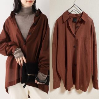 スピックアンドスパン(Spick & Span)のSpick & Span シアードライルーズシャツ　トゥモローランド　イエナ(シャツ/ブラウス(長袖/七分))