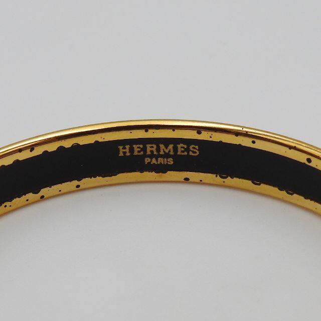 Hermes - エルメス バングル エマイユ 七宝焼 ゴールド×ブラック ...