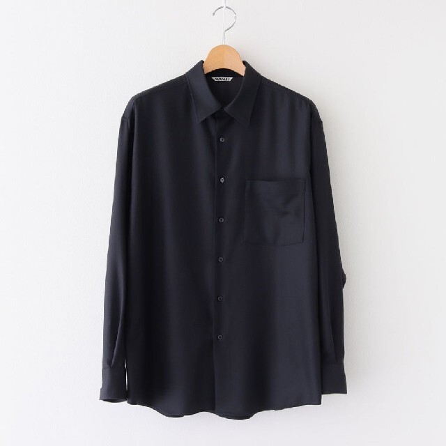 タグ付き SUPER LIGHT WOOL SHIRTS black 3