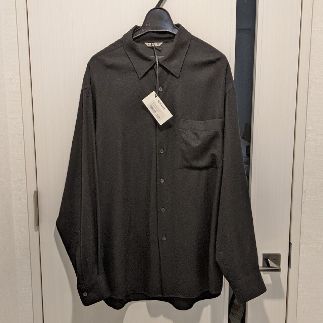 タグ付き SUPER LIGHT WOOL SHIRTS black 3 1