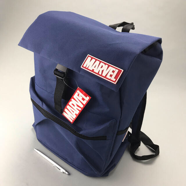 MARVEL - marvel ロゴプレートリュック ネイビーの通販 by すぱ