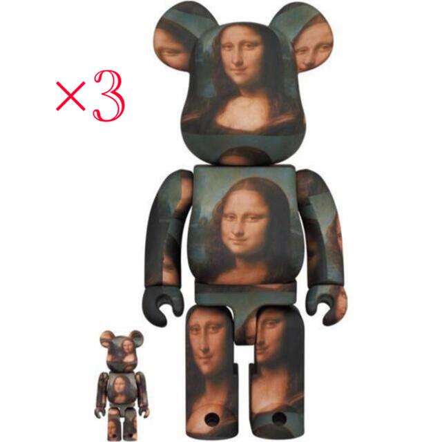 MEDICOM TOY(メディコムトイ)のBE@RBRICK LEONARD Mona Lisa 100％ & 400％ エンタメ/ホビーのフィギュア(その他)の商品写真