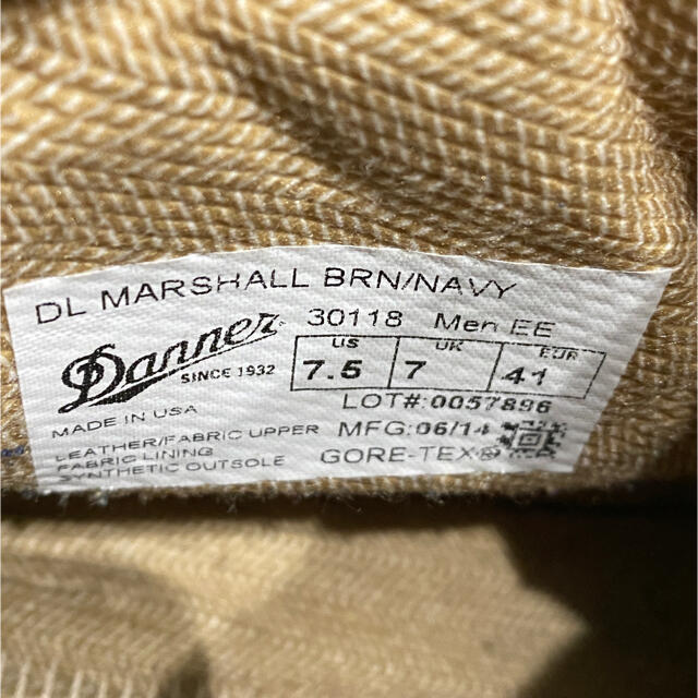 Danner(ダナー)の28日まで！Danner ダナーライト マーシャル 30118 US7.5 メンズの靴/シューズ(ブーツ)の商品写真