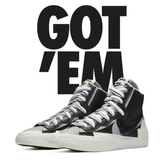 NIKE sacai ブレーザー　MID wolf gray