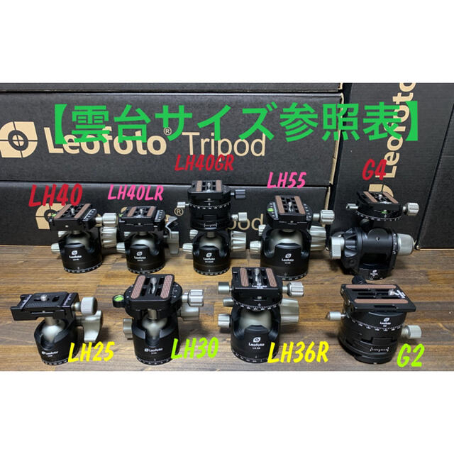 【新品】Leofoto自由雲台LH-40LR+NP-50プレートアルカスイス互換 3