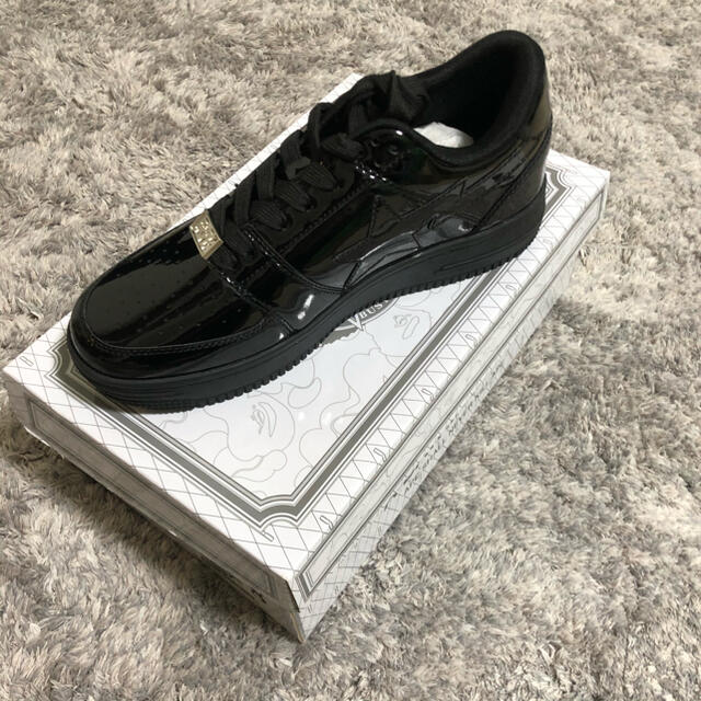 BAPE STA LOW 黒色　パテントレザー