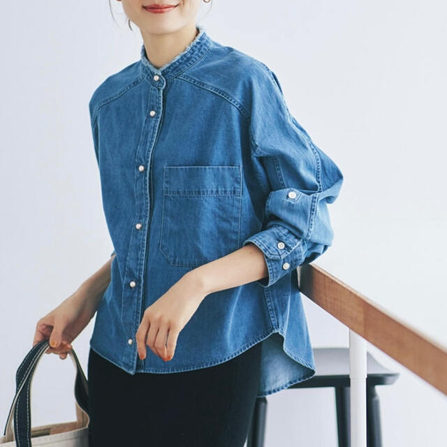 blanc basque - BLANC basque パールボタンデニムシャツの通販 blanc basque - BLANC basque パールボタンデニムシャツの通販