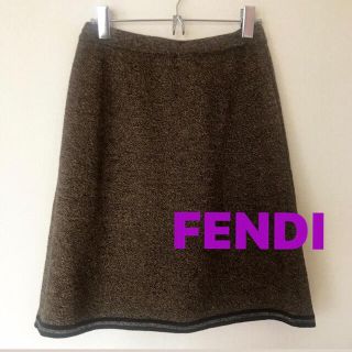 フェンディ(FENDI)のFENDI  フェンディ　ニットスカート(ひざ丈スカート)