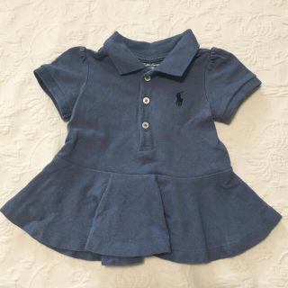 ラルフローレン(Ralph Lauren)のラルフローレン ポロシャツ　ペプラム　6m 70 ブルー(Ｔシャツ)