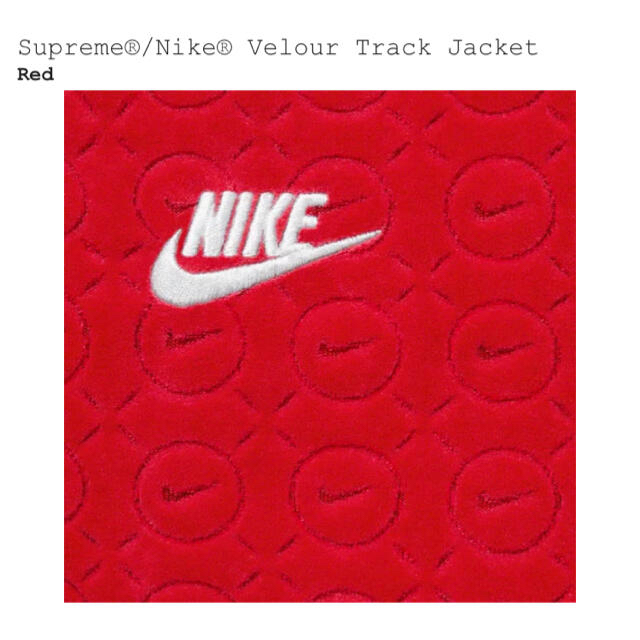国産正規店 Supreme Supreme Nike Velour Track Jacket Red XLの通販 by ToMo's ｜シュプリームならラクマ - お得最新作