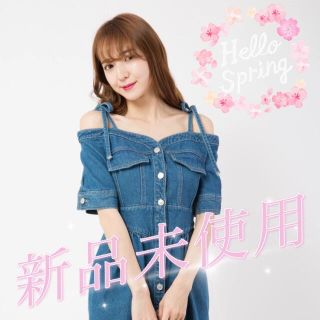 セシルマクビー(CECIL McBEE)の新品未使用タグ付き💖セシルマクビー💖オフショルデニムワンピース(ミニワンピース)