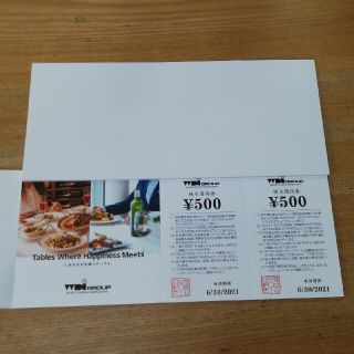 WDI株主優待　20000円分(レストラン/食事券)