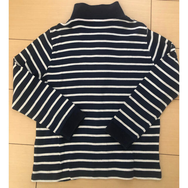 PETIT BATEAU(プチバトー)の美品❗️ プチバトー　ボーダーポロシャツ  8ans 128㎝  キッズ/ベビー/マタニティのキッズ服男の子用(90cm~)(Tシャツ/カットソー)の商品写真