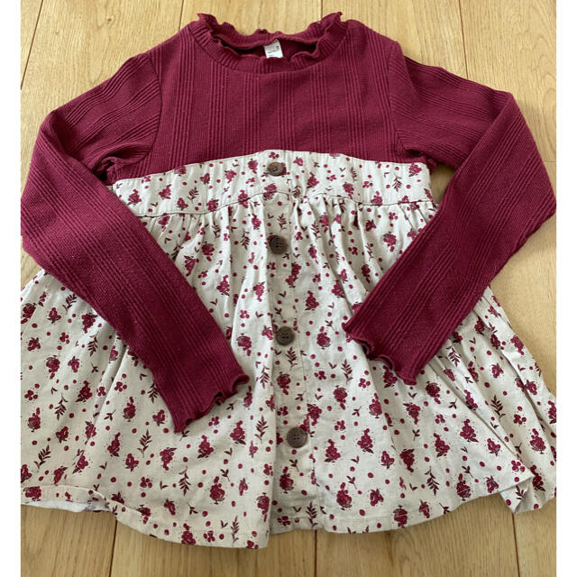 F.O.Factory(エフオーファクトリー)の après les cours チェニック花柄　130cm キッズ/ベビー/マタニティのキッズ服女の子用(90cm~)(Tシャツ/カットソー)の商品写真