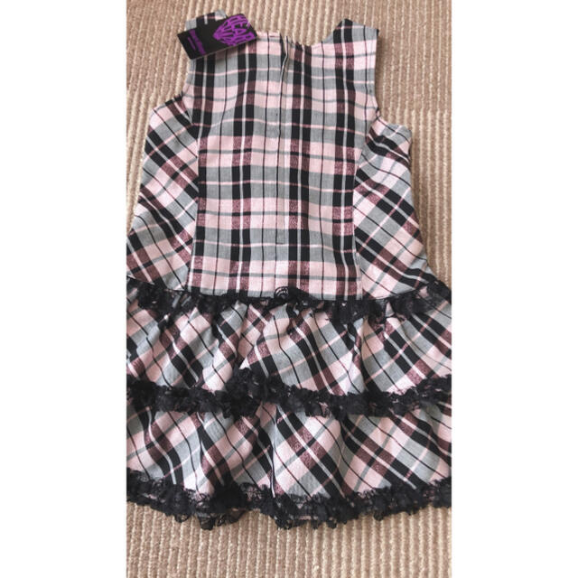 新品　チェック　ティアード　ワンピース　110 キッズ/ベビー/マタニティのキッズ服女の子用(90cm~)(ワンピース)の商品写真