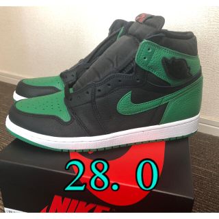 ナイキ(NIKE)のairjordan1 retro high og pinegreen 28.0(スニーカー)