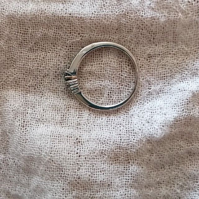0.106ct　ブルーダイヤモンドリング　K18WG 13号 レディースのアクセサリー(リング(指輪))の商品写真