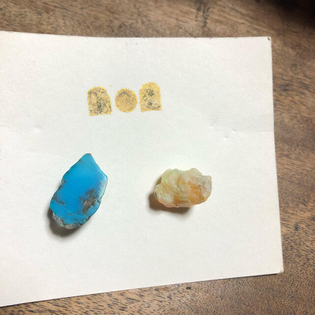 新品 NON handmade jewelry ターコイズ オパール ピアス