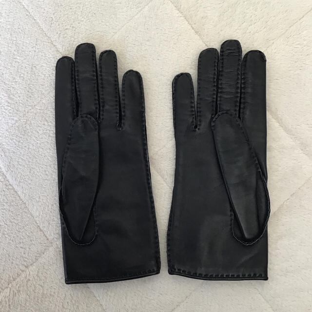 Hermes - 【新品】エルメス 手袋 セリエ 6.5 17cm ブラック レザー