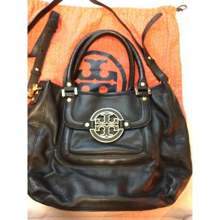 トリーバーチ(Tory Burch)のトリーバーチ　黒　レザーバッグ　2way(ハンドバッグ)