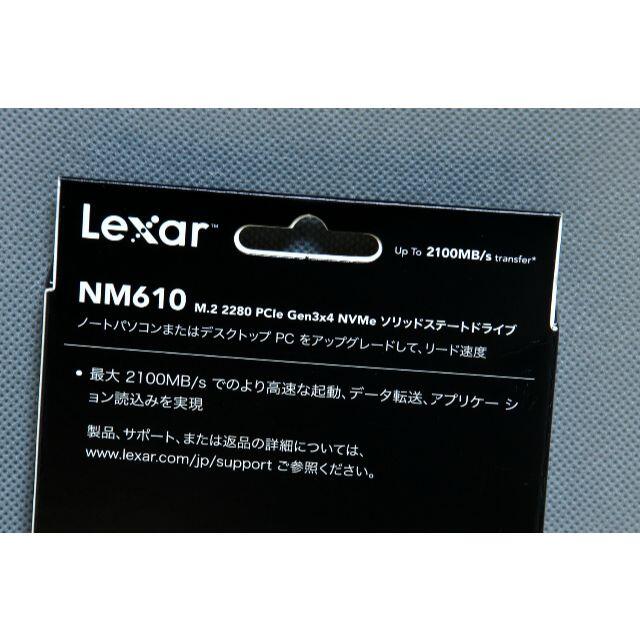 Lexar M.2 SSD 500GB LNM610-500RBJP 新品！ 2