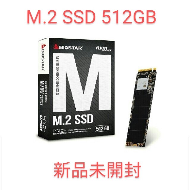 新品未開封 BIOSTAR 512GB M.2 NVMe SSD M700