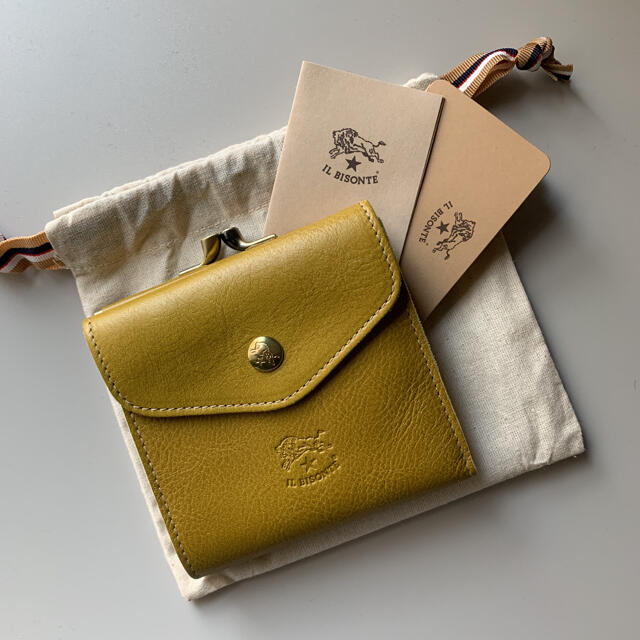【新品】イルビゾンテ 二つ折り財布 がま口 オリーブドラブ イエロー | フリマアプリ ラクマ