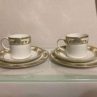 ウェッジウッド(WEDGWOOD)のウェッジウッド  クリブデン デミタスカップ＆ソーサー プレート トリオ(食器)