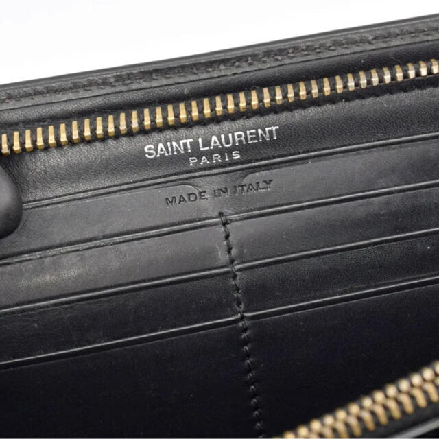 Saint Laurent(サンローラン)の【はしけん 様専用】Saint Laurent 長財布 スタッズ ブラック 本革 メンズのファッション小物(長財布)の商品写真