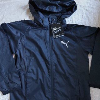 プーマ(PUMA)の新品♪プーマ軽量薄手ウインドブレイカー140　定価5,500円 ブラック黒　防風(ジャケット/上着)