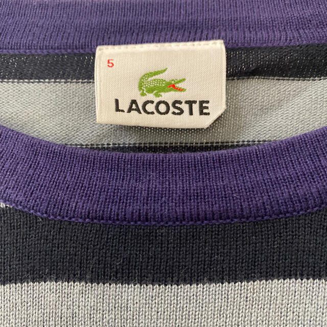 LACOSTE(ラコステ)の【美品】ラコステボーダーニット メンズのトップス(ニット/セーター)の商品写真