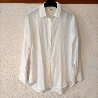 ユニクロ(UNIQLO)のなむ様専用☆ユニクロ  サテン ブラウス シャツ M(シャツ/ブラウス(長袖/七分))