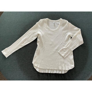 bodco ボッコ　Lサイズ　ワッフル綿100% 日本製　長袖白Tシャツ(Tシャツ/カットソー(七分/長袖))