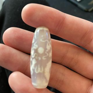 ☆希少☆ 白 白蛇天珠 8㎜水晶玉 天珠ブレスレット 熱い販売 10290円