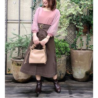 ウィルセレクション(WILLSELECTION)のウィルセレクション♡︎フラワーラップスリーブトップス(カットソー(長袖/七分))