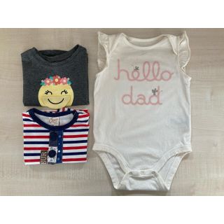 ギャップキッズ(GAP Kids)のGAP 女の子（80）Tシャツ　ロンパース　3点セット(ロンパース)