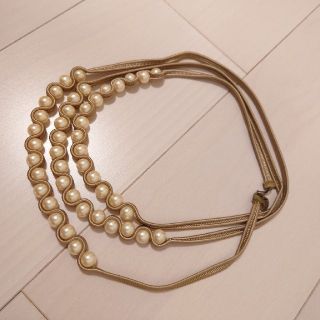 ソフィット(Soffitto)のSTELLA CIFFON   パールネックレス   ベージュ(ネックレス)