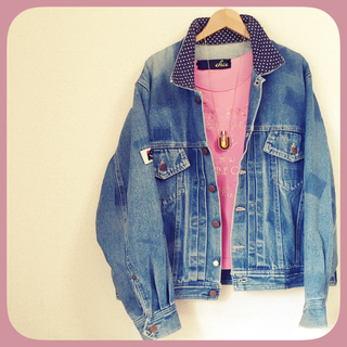 vintage girly denim jacket(Gジャン/デニムジャケット)